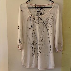 XCVI 3/4 long Tee, 50% cotton 50% polyester